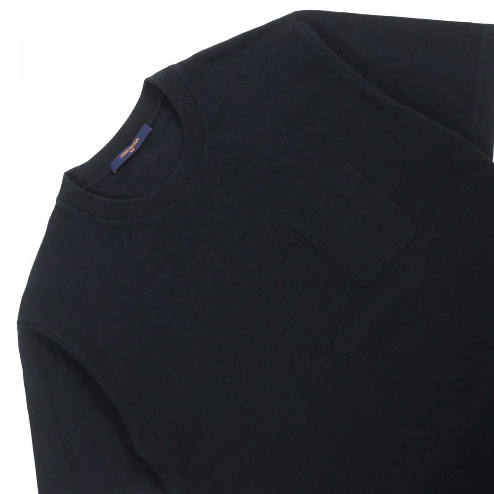 LOUIS VUITTON Short sleeve T-shirt HJY40W Main: 100% cotton black mens L Used Authentic