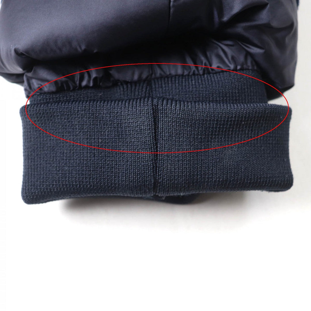 DUNO down coat Outer: 100% polyester, Part: 42% wool, Part: 40% rayon, Part: 18% polyester, Lining: 100% nylon Navy CESILE PRATO Women 40 Used Authentic