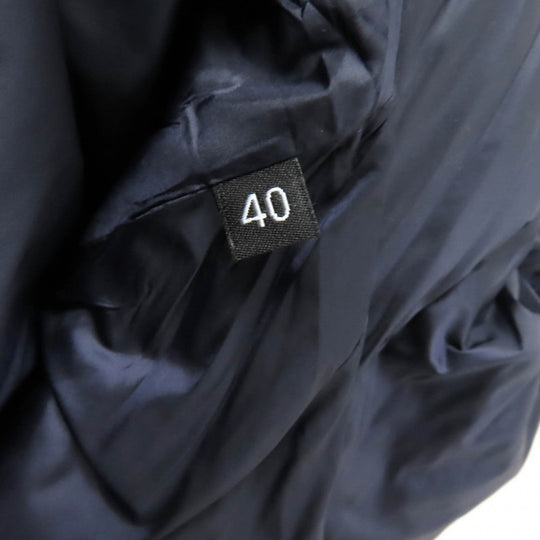DUNO down coat Outer: 100% polyester, Part: 42% wool, Part: 40% rayon, Part: 18% polyester, Lining: 100% nylon Navy CESILE PRATO Women 40 Used Authentic