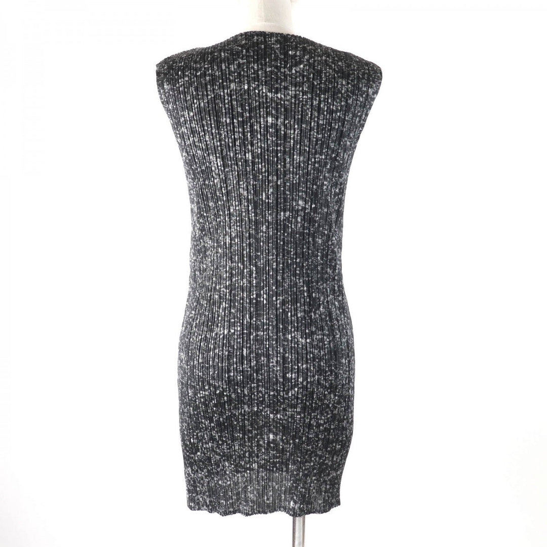 PLEATS PLEASE one piece PP83-JT182 Main: 100% polyester Black Grey Women 3 Used Authentic