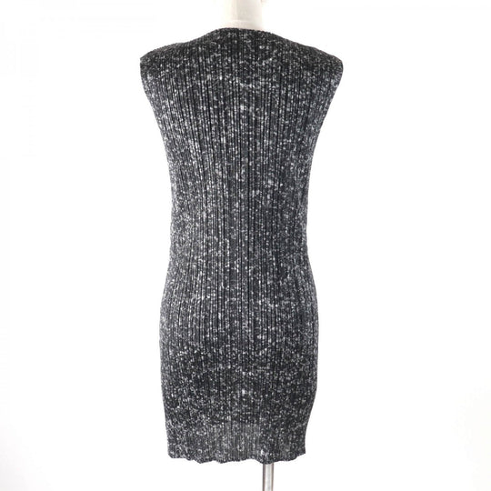 PLEATS PLEASE one piece PP83-JT182 Main: 100% polyester Black Grey Women 3 Used Authentic