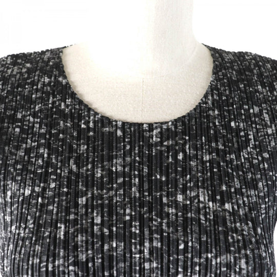 PLEATS PLEASE one piece PP83-JT182 Main: 100% polyester Black Grey Women 3 Used Authentic