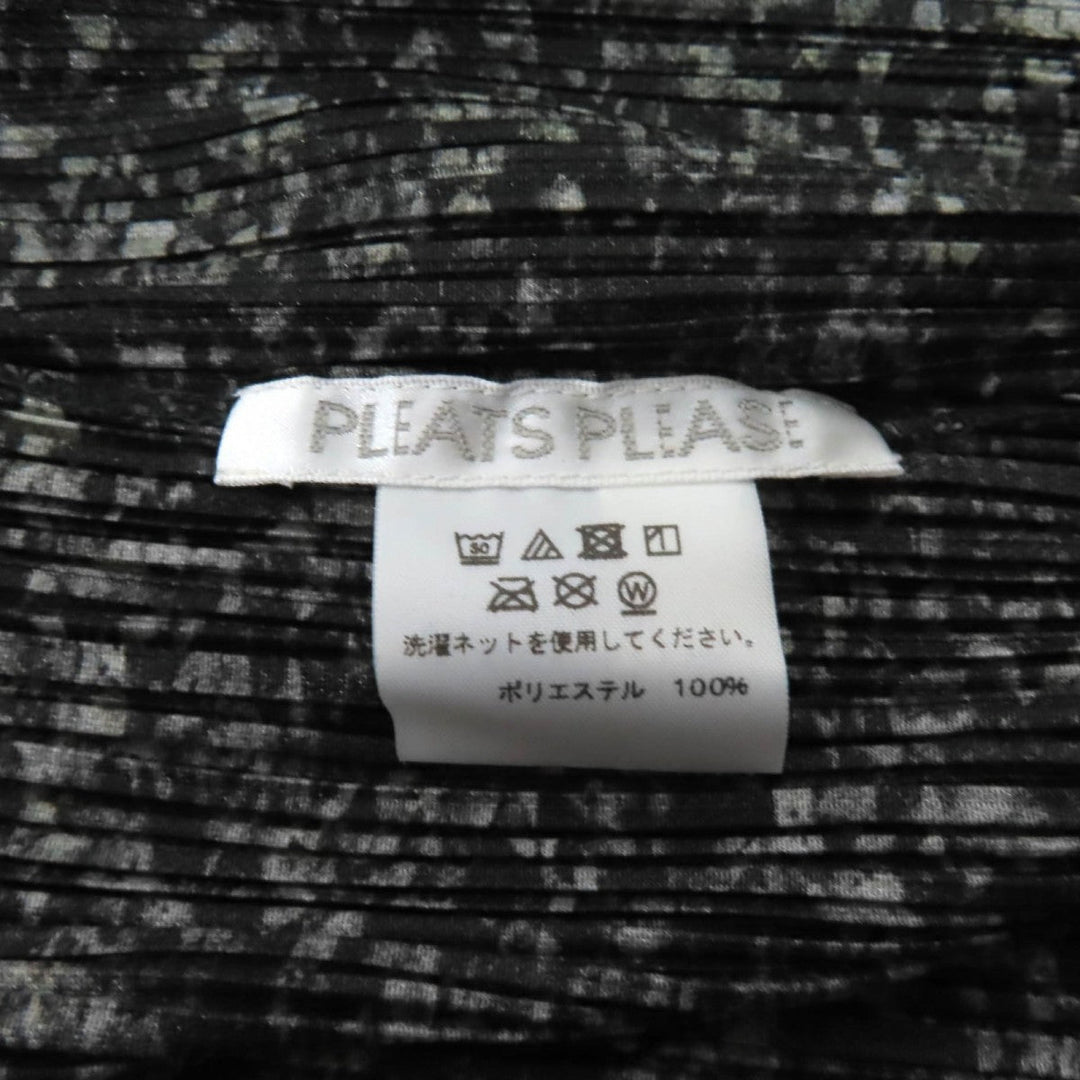 PLEATS PLEASE one piece PP83-JT182 Main: 100% polyester Black Grey Women 3 Used Authentic