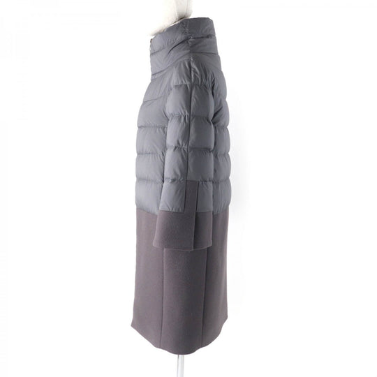 Herno down coat PI0832D Outer: 80% wool, Outer: 20% nylon, Part: 100% nylon, Part: 100% polyurethane, Lining: 100% nylon gray Women 40 Used Authentic