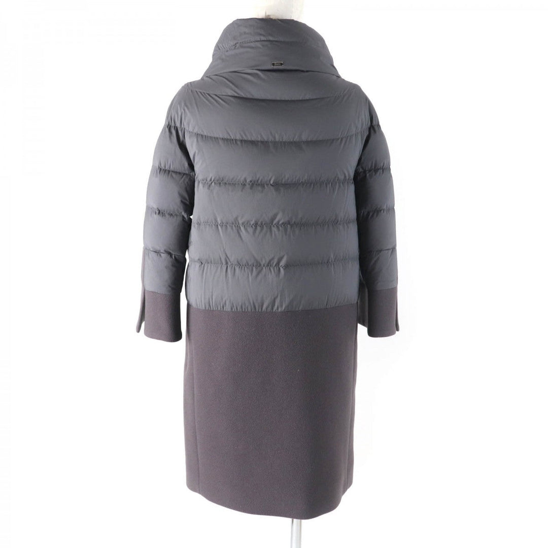 Herno down coat PI0832D Outer: 80% wool, Outer: 20% nylon, Part: 100% nylon, Part: 100% polyurethane, Lining: 100% nylon gray Women 40 Used Authentic