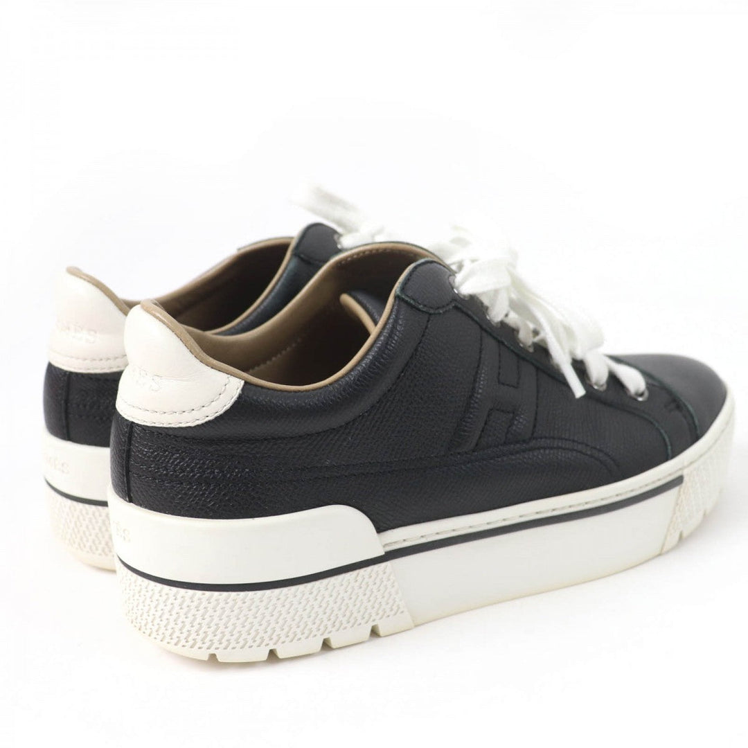 HERMES Low cut sneakers Main: Leather black voltage Women 36 Used Authentic