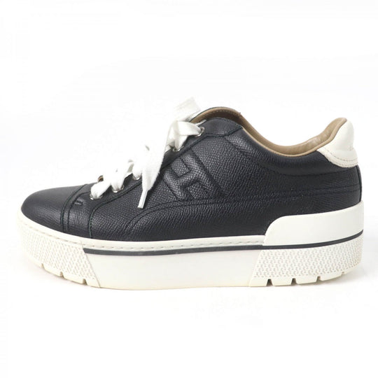 HERMES Low cut sneakers Main: Leather black voltage Women 36 Used Authentic