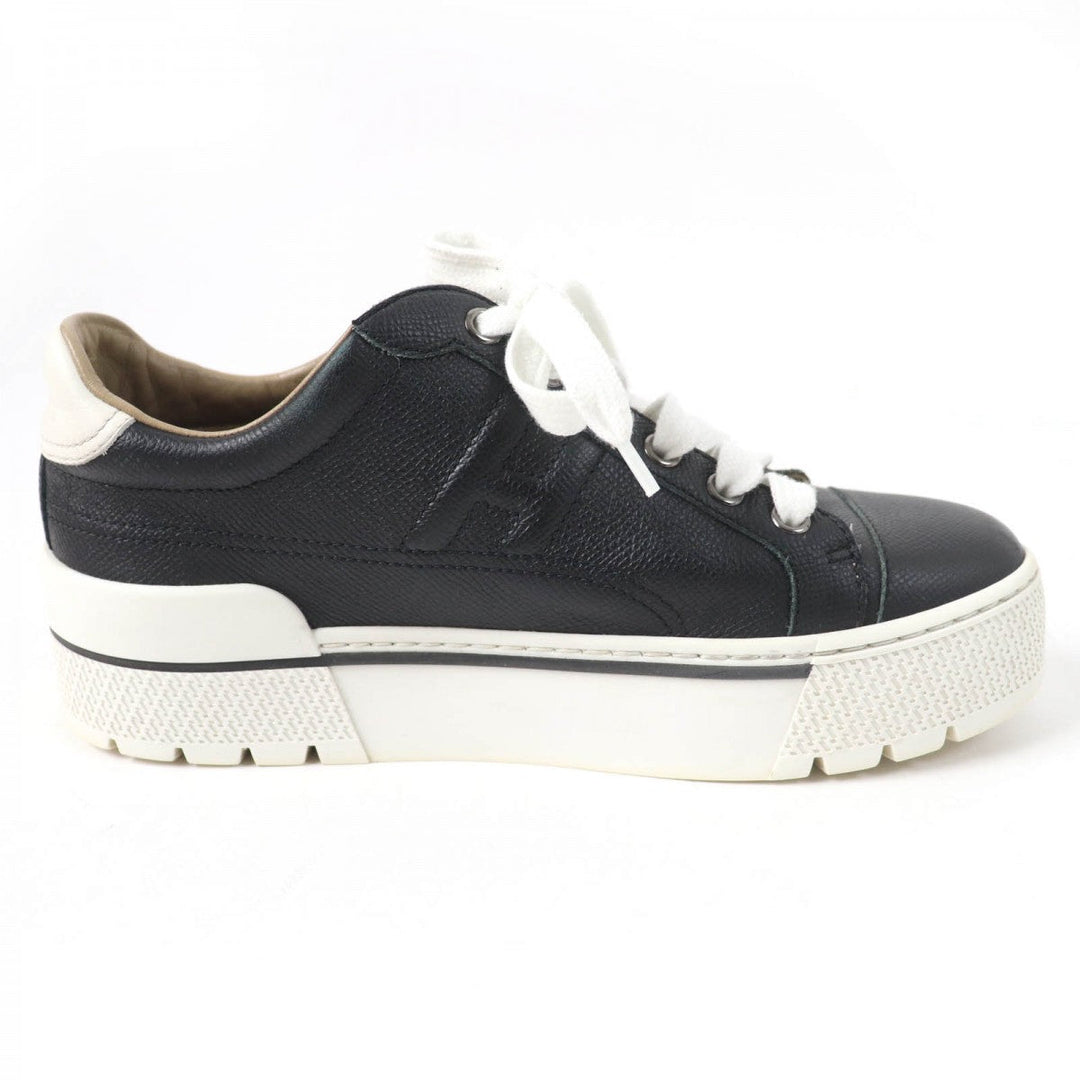 HERMES Low cut sneakers Main: Leather black voltage Women 36 Used Authentic
