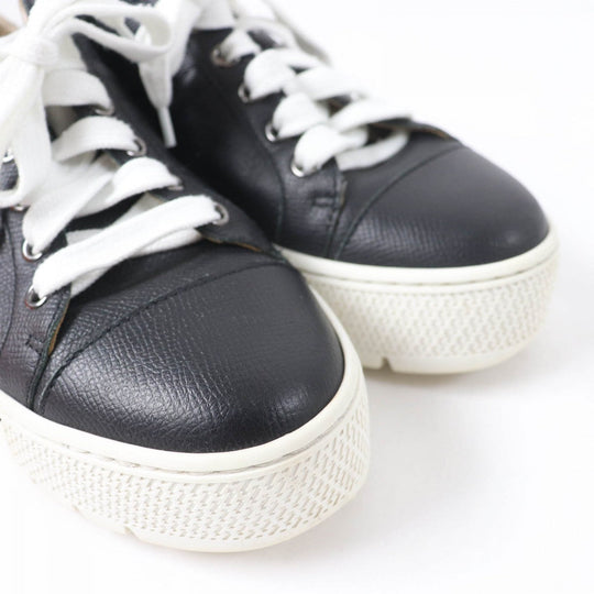 HERMES Low cut sneakers Main: Leather black voltage Women 36 Used Authentic