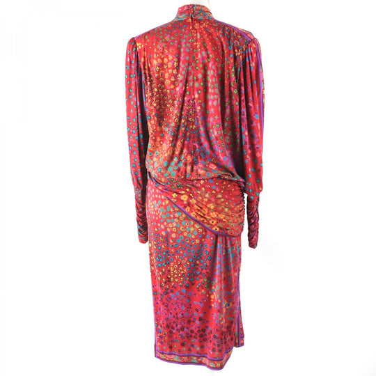 LEONARD FASHION one piece Main: 100% silk Red type Women Used Authentic