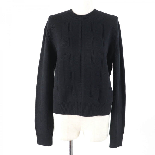 HERMES knit Main: 100% wool black Women 38 Used Authentic