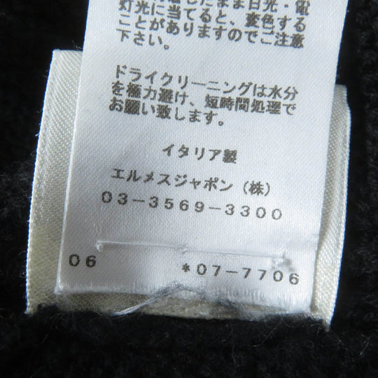 HERMES knit Main: 100% wool black Women 38 Used Authentic