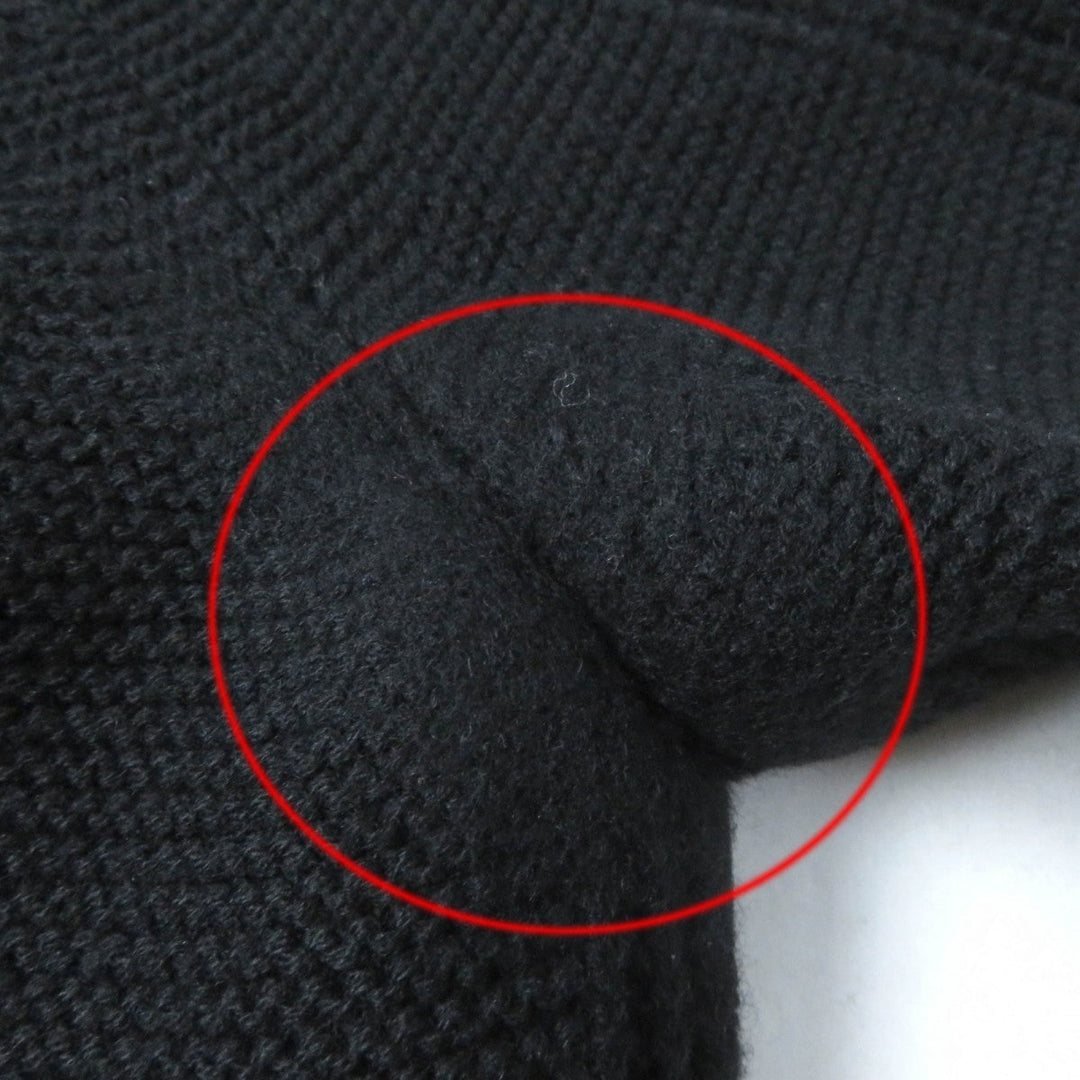 HERMES knit Main: 100% wool black Women 38 Used Authentic