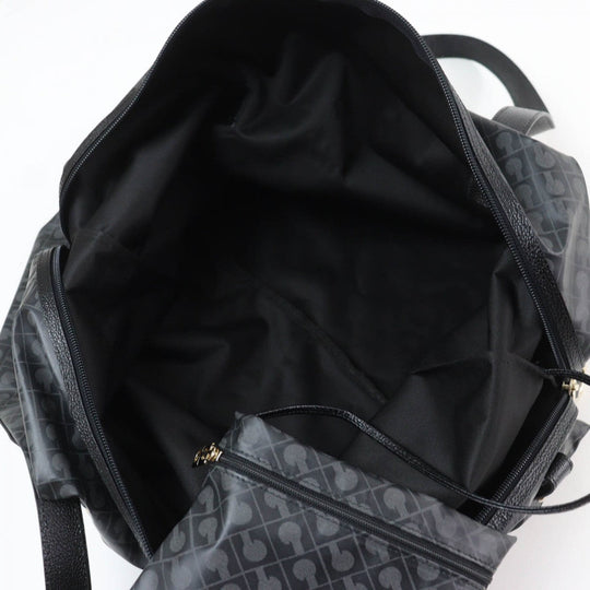 GHERARDINI Boston Duffel bag Nylon, Leather black Women Used Authentic