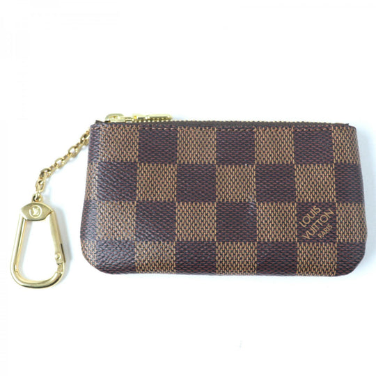 LOUIS VUITTON Coin case N62658 Main: Damier canvas Brown Card Key case Key holder Pochette Cle mens(Unisex) Used Authentic