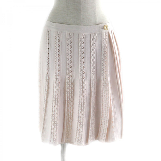 CHANEL Wrap skirt P43884 Main: 46% cotton, 36% rayon, 18% polyester Baby pink Women 38 Used Authentic