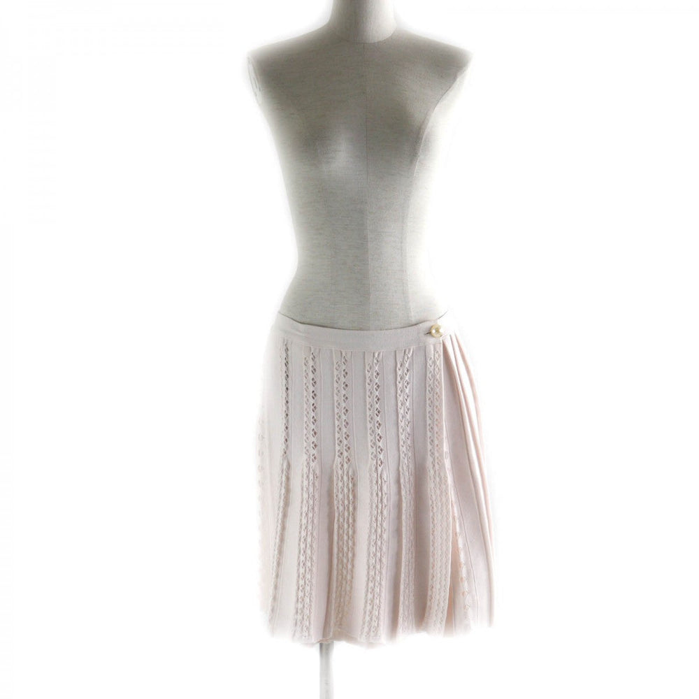 CHANEL Wrap skirt P43884 Main: 46% cotton, 36% rayon, 18% polyester Baby pink Women 38 Used Authentic