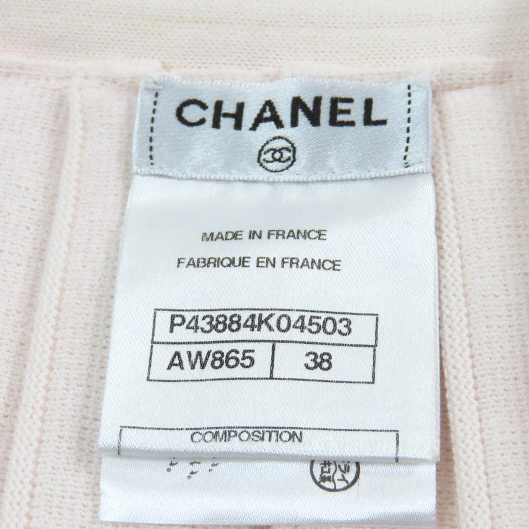CHANEL Wrap skirt P43884 Main: 46% cotton, 36% rayon, 18% polyester Baby pink Women 38 Used Authentic