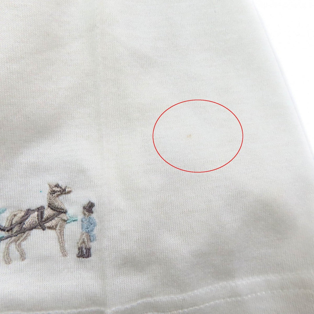 HERMES Short sleeve T-shirt cotton Ivory L