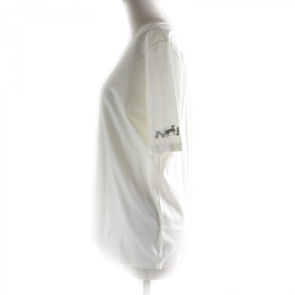 HERMES Short sleeve T-shirt cotton Ivory L