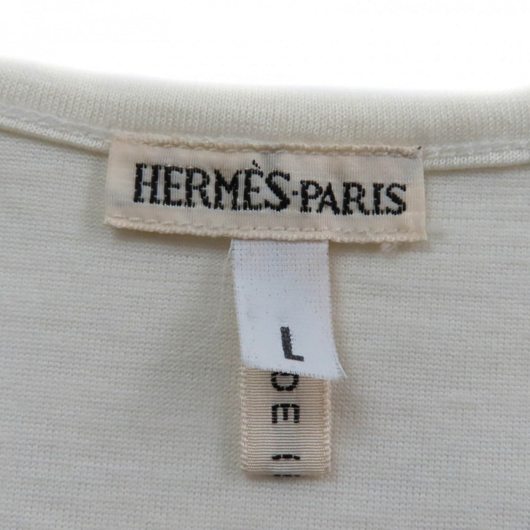 HERMES Short sleeve T-shirt cotton Ivory L