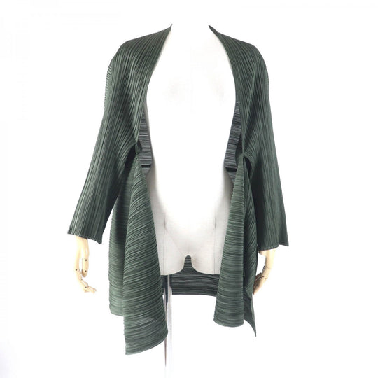 PLEATS PLEASE cardigan PP63-J0412 polyester khaki 3