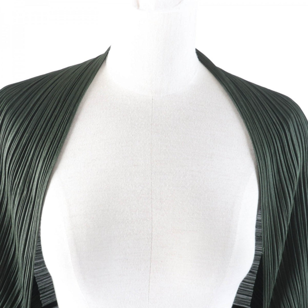 PLEATS PLEASE cardigan PP63-J0412 polyester khaki 3