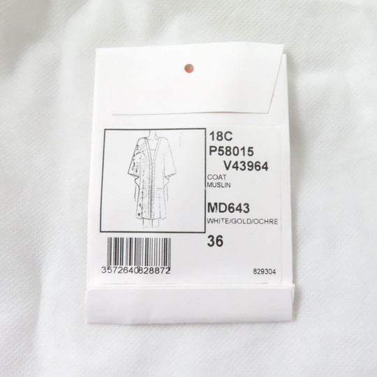 CHANEL cardigan P58015 Main: 100% silk white Women 36 Used Authentic