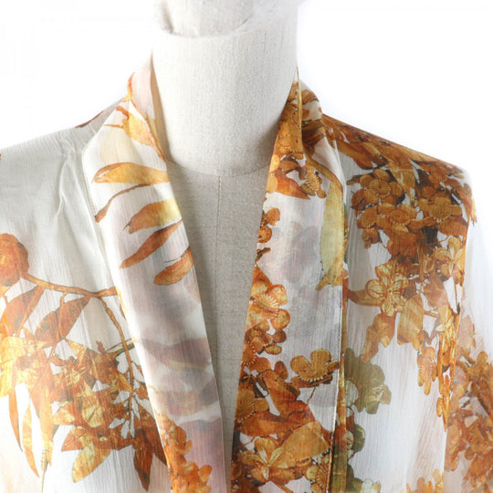 CHANEL cardigan P58015 Main: 100% silk white Women 36 Used Authentic
