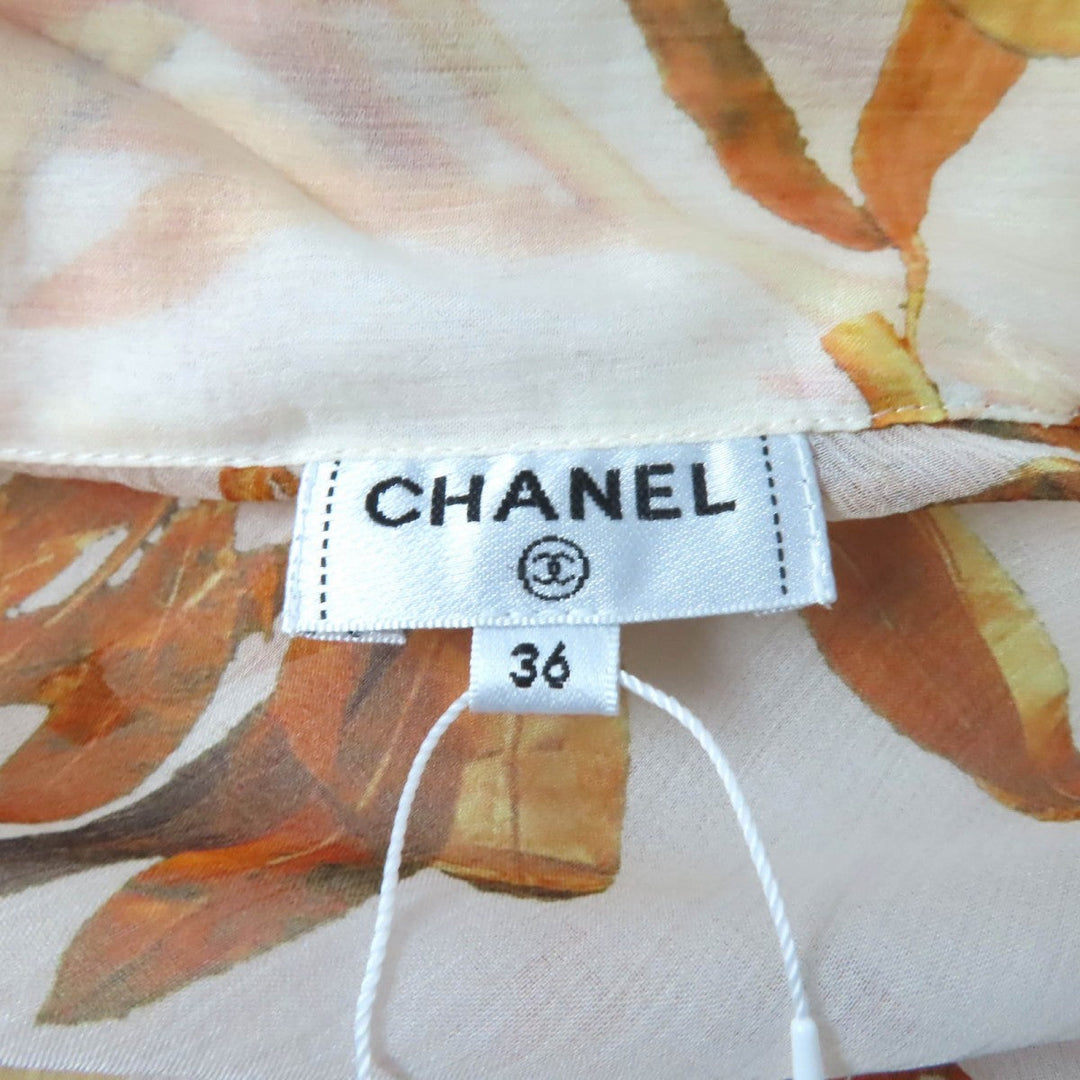 CHANEL cardigan P58015 Main: 100% silk white Women 36 Used Authentic