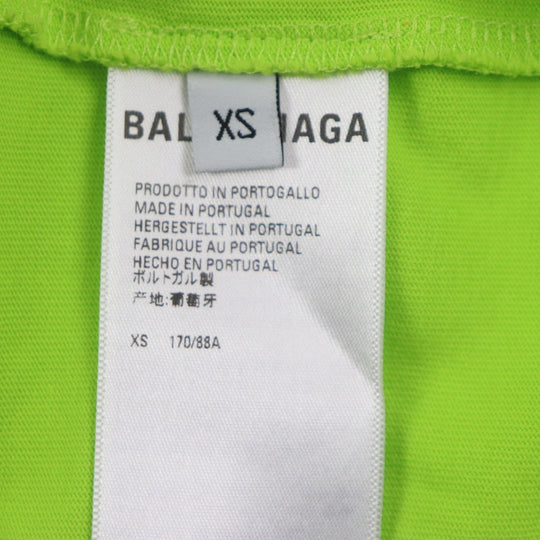 BALENCIAGA Short sleeve T-shirt 612966 cotton lime mens XS Used Authentic