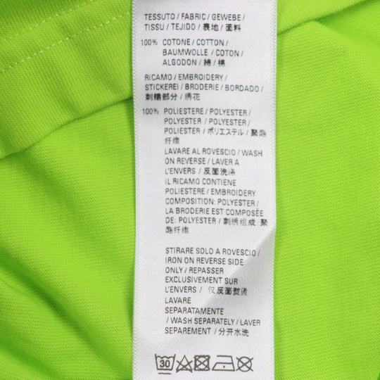 BALENCIAGA Short sleeve T-shirt 612966 cotton lime mens XS Used Authentic