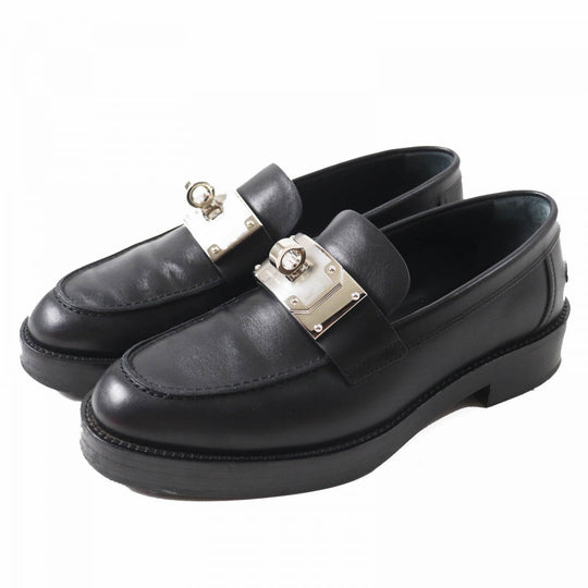 HERMES loafers Main: Leather black HOT Women 36 Used Authentic