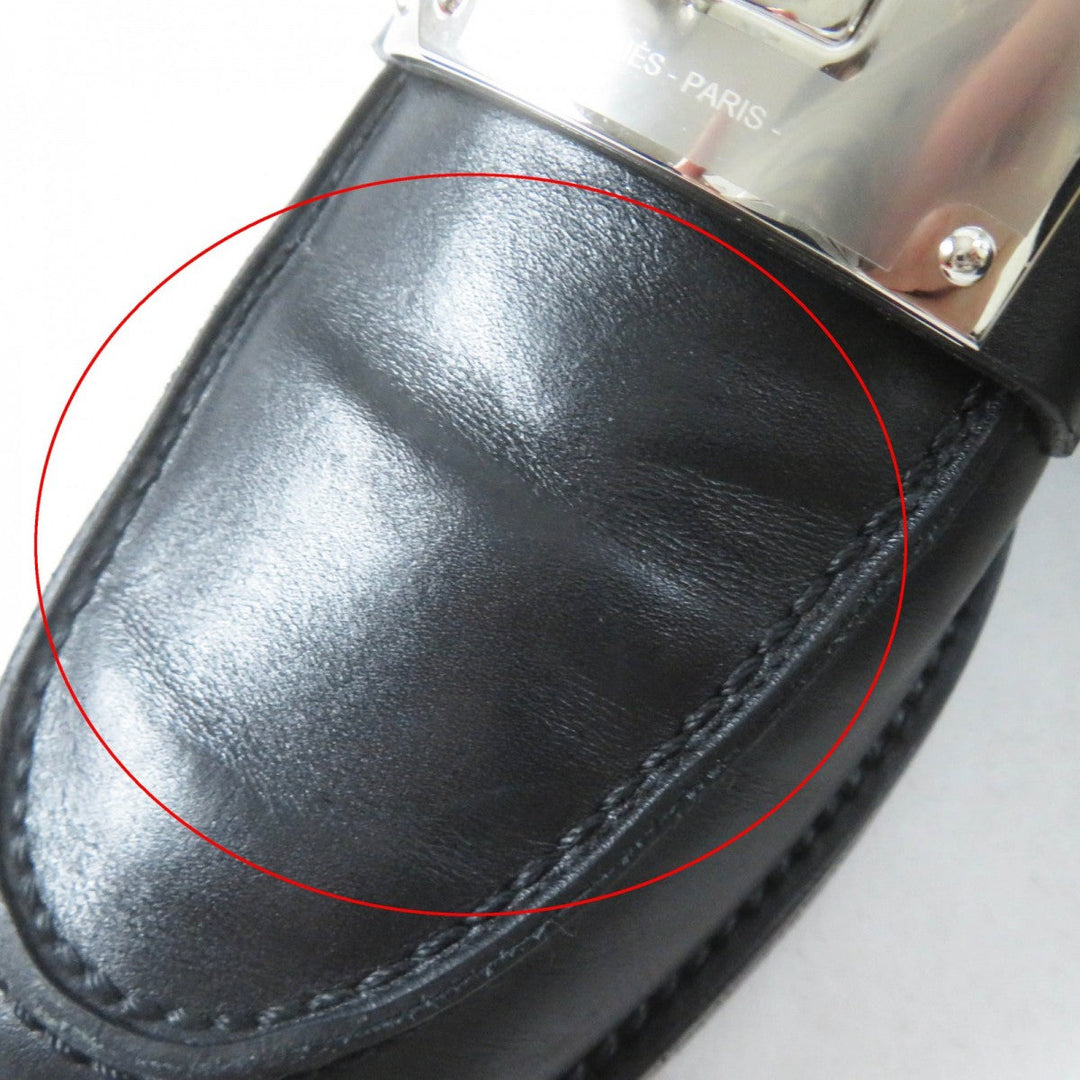 HERMES loafers Main: Leather black HOT Women 36 Used Authentic