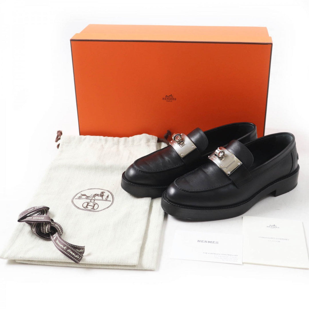HERMES loafers Main: Leather black HOT Women 36 Used Authentic