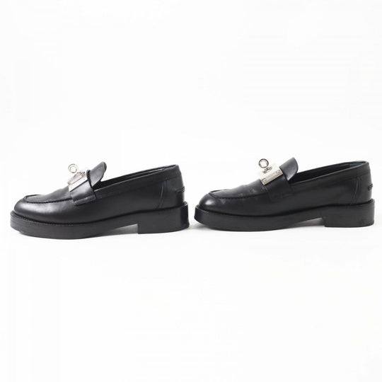 HERMES loafers Main: Leather black HOT Women 36 Used Authentic