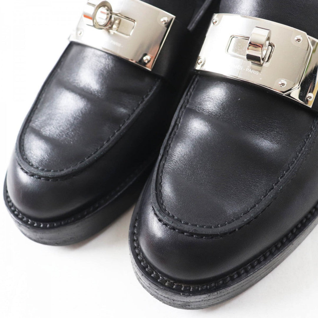 HERMES loafers Main: Leather black HOT Women 36 Used Authentic
