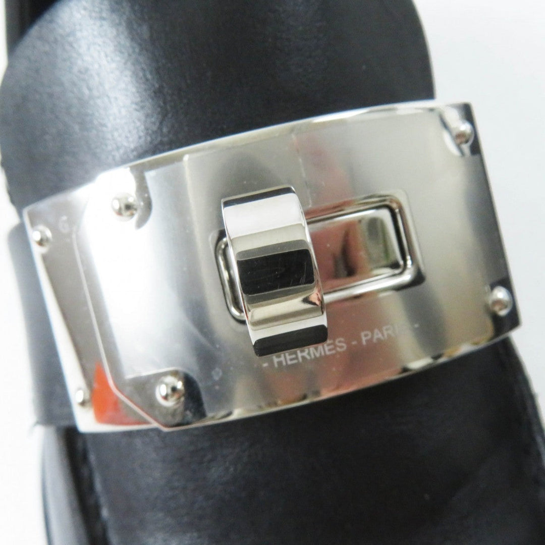 HERMES loafers Main: Leather black HOT Women 36 Used Authentic