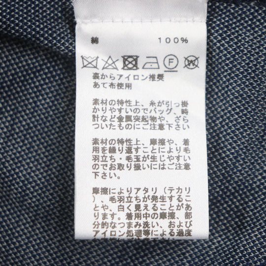 HERMES Short sleeve T-shirt Main: 100% cotton Navy Dance of Horses Light mens S Used Authentic