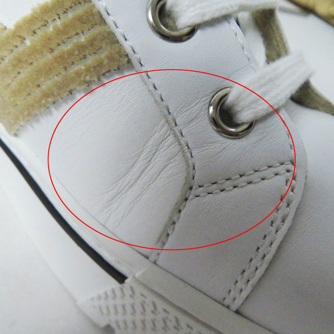 HERMES sneakers leather White beige Dare Sneaker 38