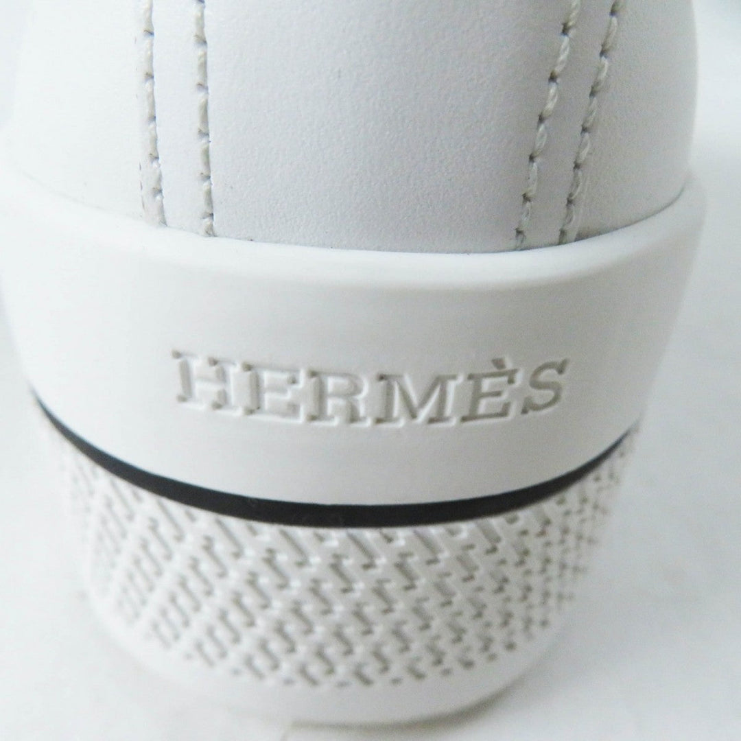 HERMES sneakers leather White beige Dare Sneaker 38