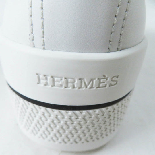 HERMES sneakers leather White beige Dare Sneaker 38