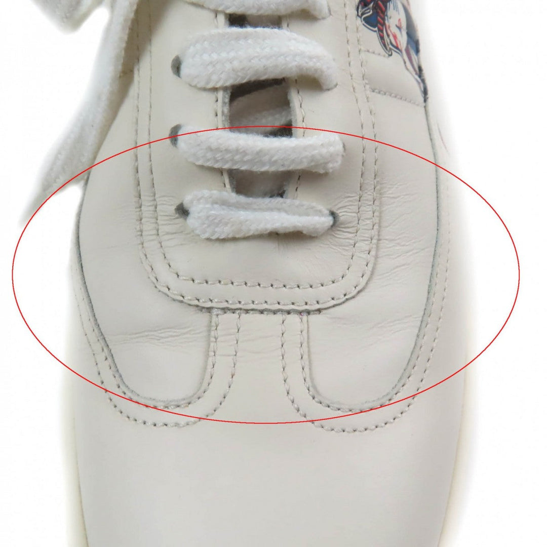 HERMES sneakers Main: Leather off white Quicker Women 38.5 Used Authentic