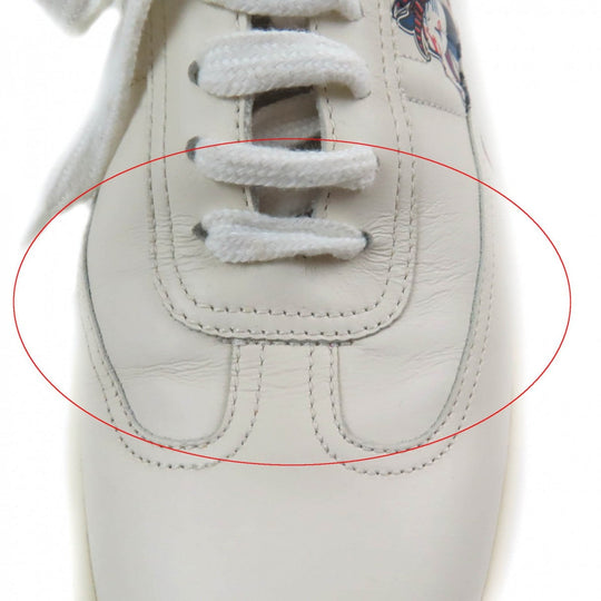 HERMES sneakers Main: Leather off white Quicker Women 38.5 Used Authentic