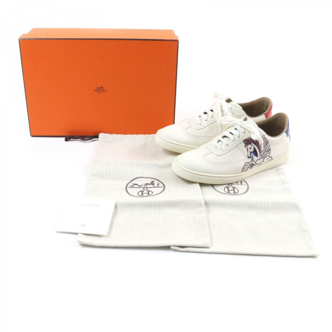 HERMES sneakers Main: Leather off white Quicker Women 38.5 Used Authentic