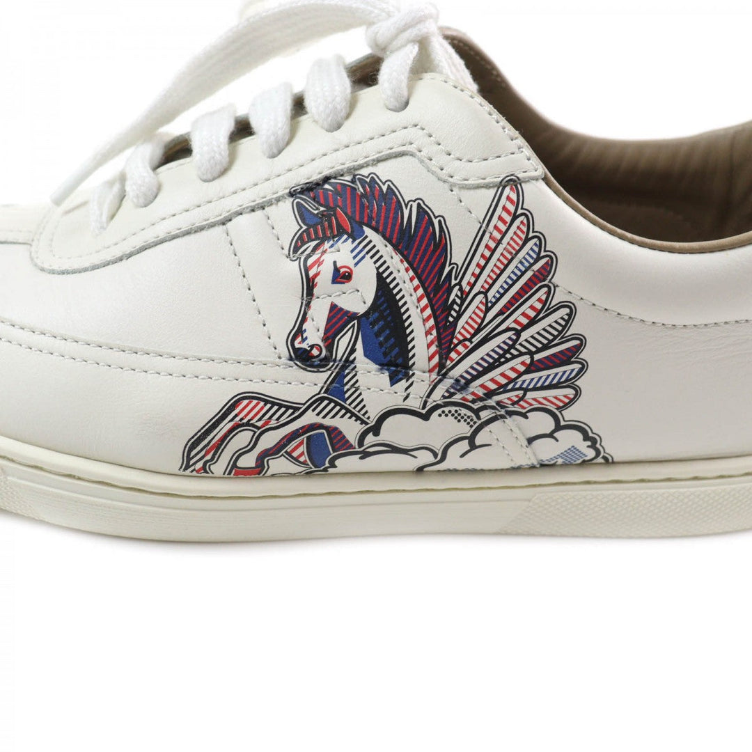 HERMES sneakers Main: Leather off white Quicker Women 38.5 Used Authentic