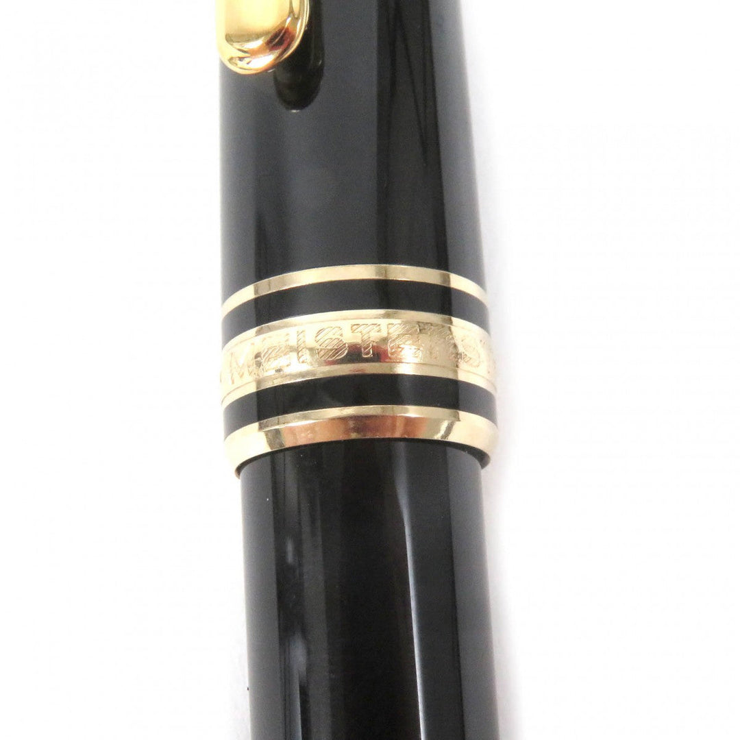 MONTBLANC Ballpoint pen Resin, Gold Plated Black gold mens(Unisex) Used Authentic