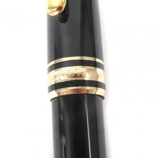 MONTBLANC Ballpoint pen Resin, Gold Plated Black gold mens(Unisex) Used Authentic