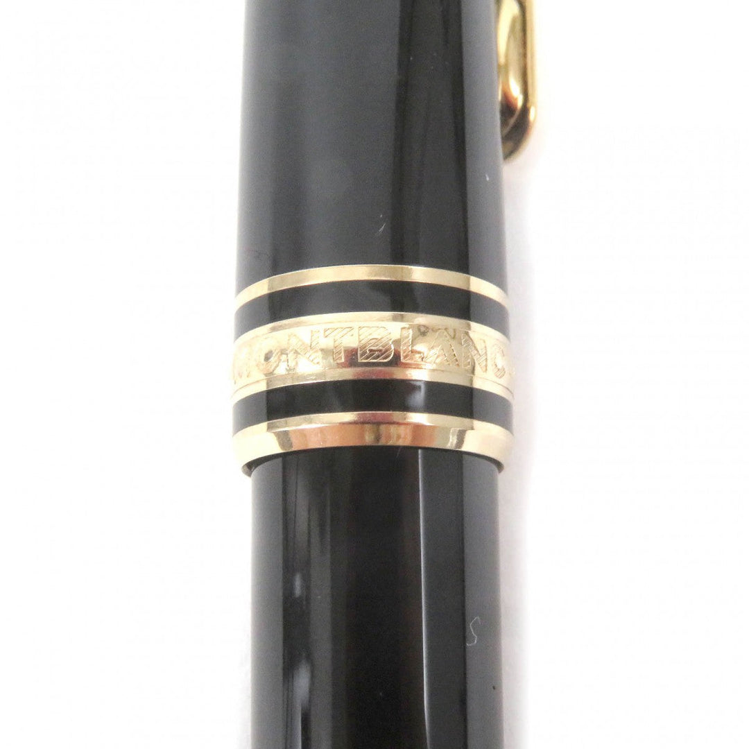 MONTBLANC Ballpoint pen Resin, Gold Plated Black gold mens(Unisex) Used Authentic