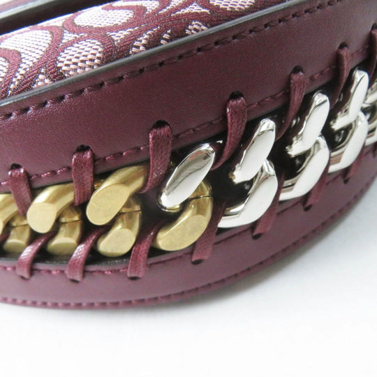 Stella McCartney Shoulder Bag 7B0006WP 00646106U polyester Bordeaux Pink Flame Medium S Wave Flap